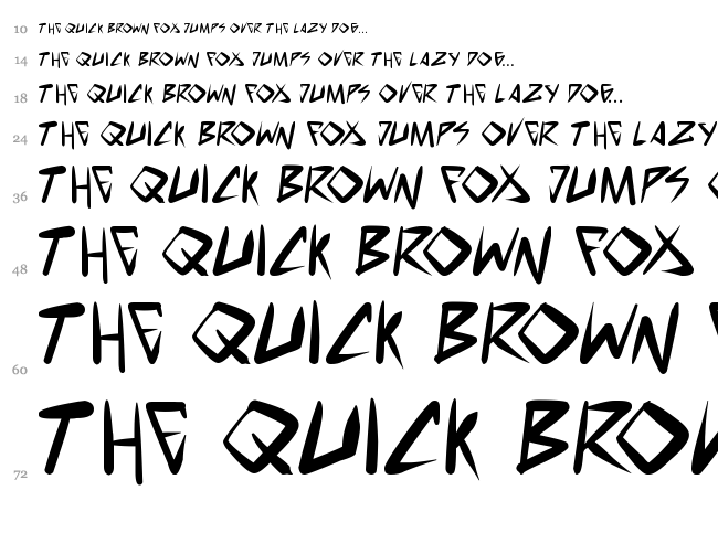 Space Punk font waterfall
